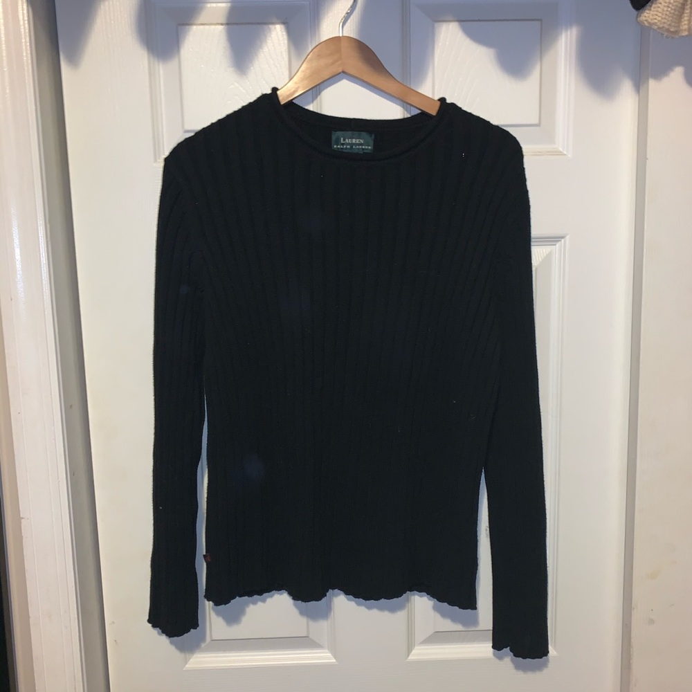 Lauren by Ralph Lauren Black Rollneck Sweater